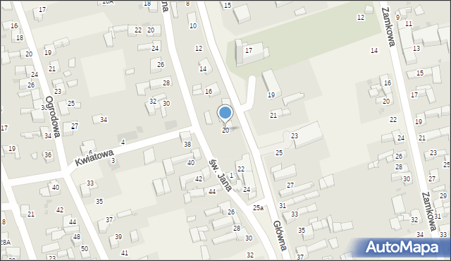 Tworków, Główna, 20, mapa Tworków