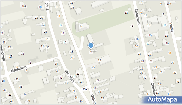 Tworków, Główna, 21, mapa Tworków