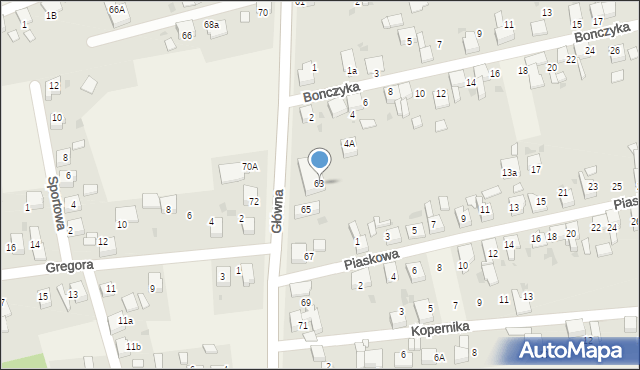 Tworków, Główna, 63, mapa Tworków