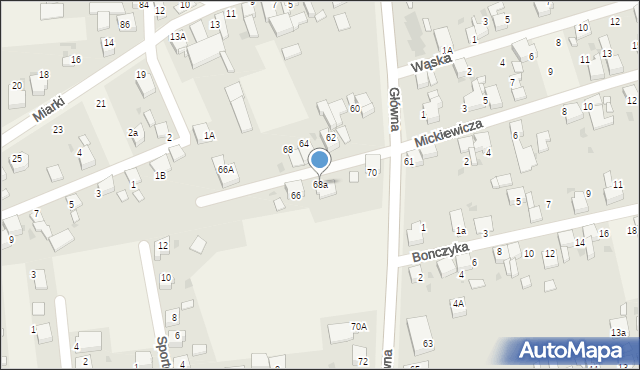 Tworków, Główna, 68a, mapa Tworków