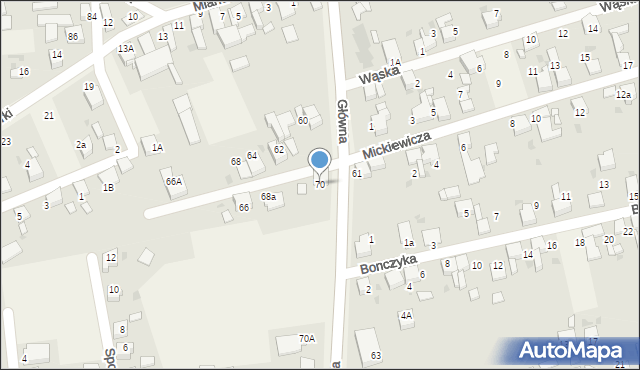 Tworków, Główna, 70, mapa Tworków