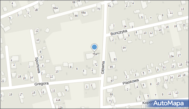Tworków, Główna, 70A, mapa Tworków