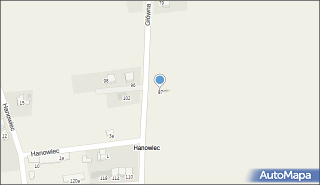 Tworków, Główna, 87, mapa Tworków