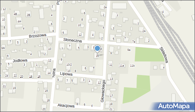 Tworóg, Głowackiego, 10, mapa Tworóg