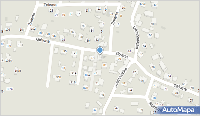 Tychy, Główna, 85, mapa Tychów