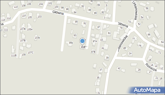 Tychy, Główna, 91B, mapa Tychów