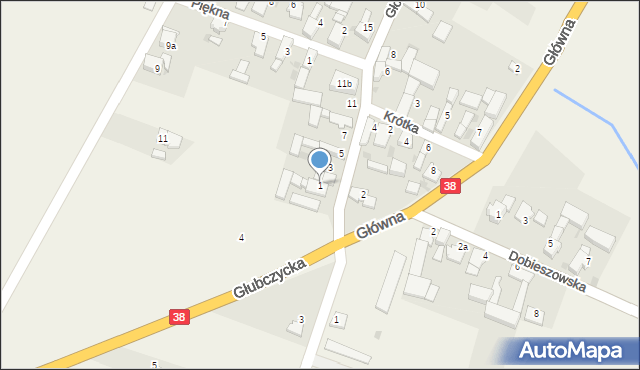 Ucieszków, Główna, 1, mapa Ucieszków