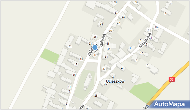 Ucieszków, Główna, 31, mapa Ucieszków