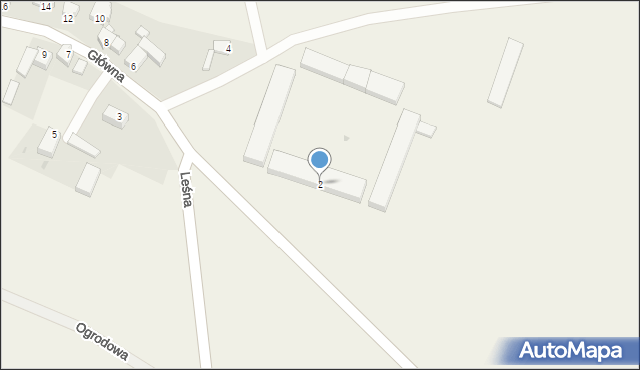 Udanin, Główna, 2, mapa Udanin