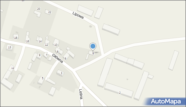 Udanin, Główna, 4, mapa Udanin