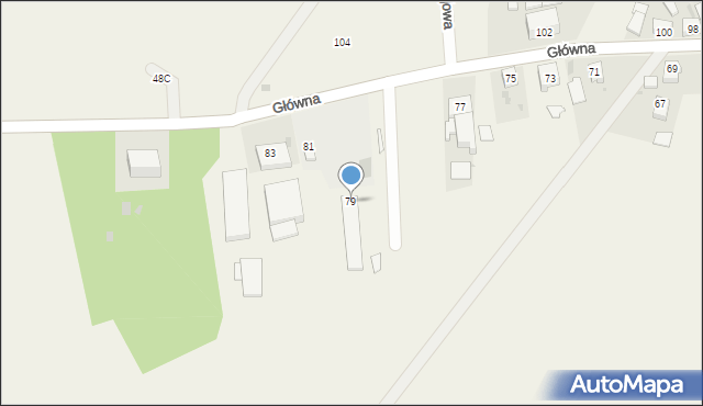 Udanin, Główna, 79, mapa Udanin