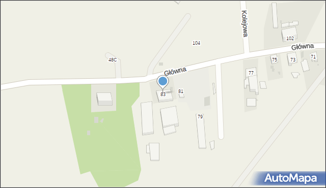 Udanin, Główna, 83, mapa Udanin