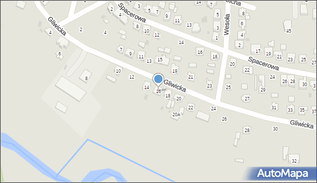 Ujazd, Gliwicka, 16, mapa Ujazd