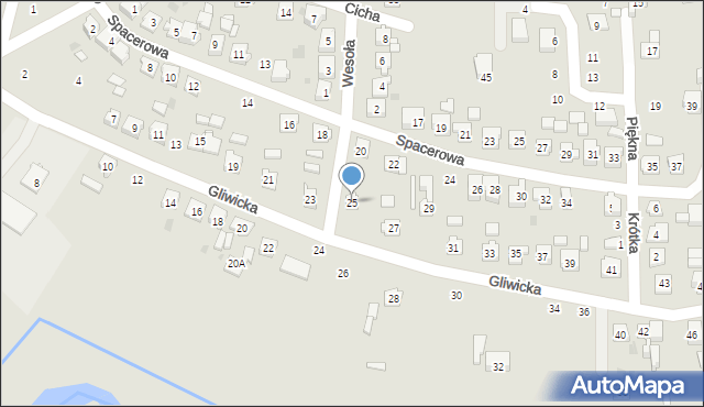 Ujazd, Gliwicka, 25, mapa Ujazd