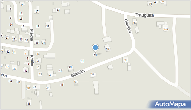 Ujazd, Gliwicka, 53, mapa Ujazd