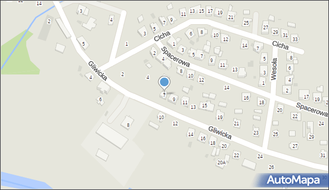 Ujazd, Gliwicka, 7, mapa Ujazd