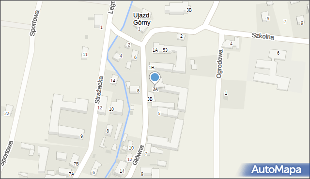 Ujazd Górny, Główna, 3A, mapa Ujazd Górny
