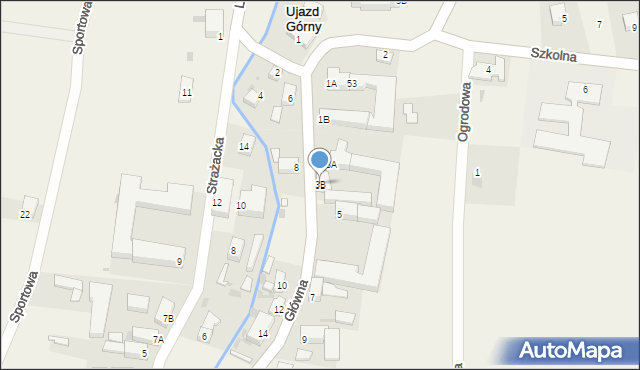 Ujazd Górny, Główna, 3B, mapa Ujazd Górny