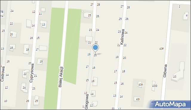 Ustanów, Głogowa, 20, mapa Ustanów