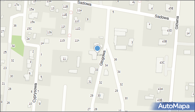 Ustanów, Głogowa, 35, mapa Ustanów