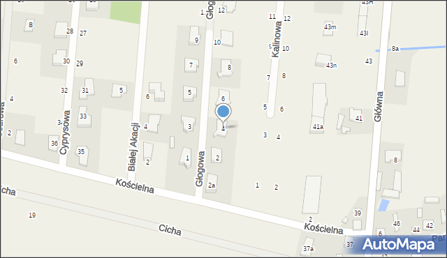Ustanów, Głogowa, 4, mapa Ustanów