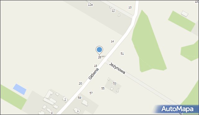 Wągrodno, Główna, 16, mapa Wągrodno