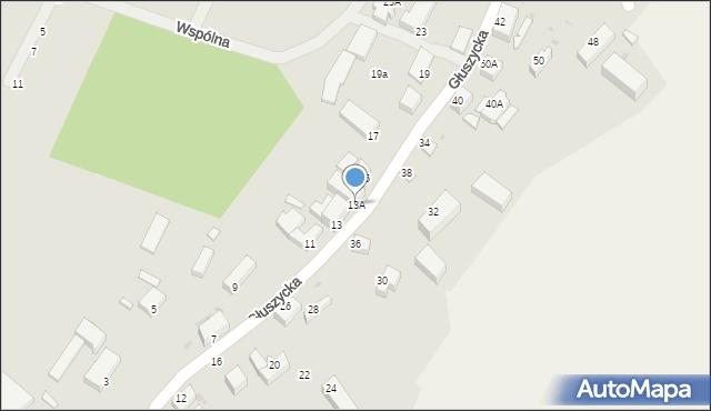 Wałbrzych, Głuszycka, 13A, mapa Wałbrzycha