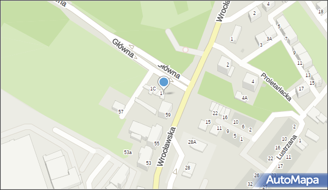 Wałbrzych, Główna, 1A, mapa Wałbrzycha