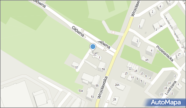 Wałbrzych, Główna, 1D, mapa Wałbrzycha
