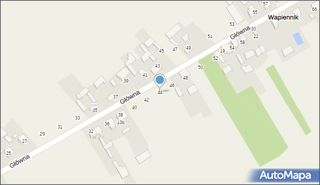 Wapiennik, Główna, 44, mapa Wapiennik