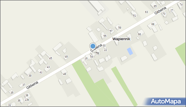 Wapiennik, Główna, 56, mapa Wapiennik