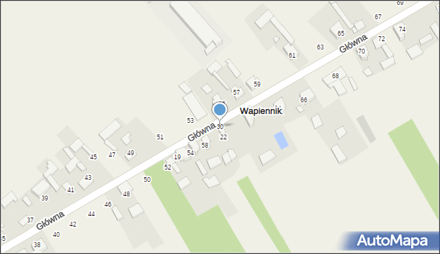 Wapiennik, Główna, 60, mapa Wapiennik