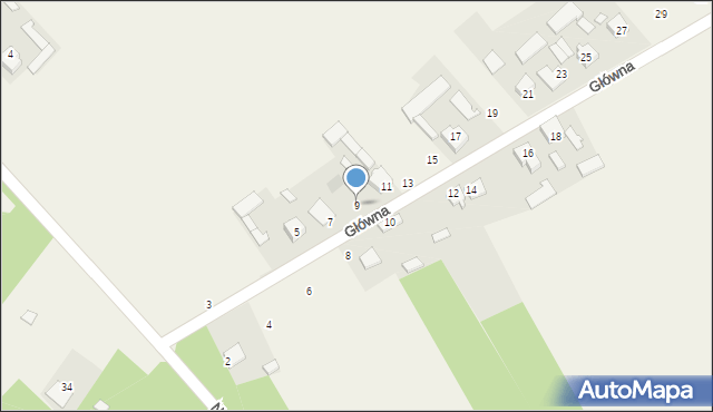 Wapiennik, Główna, 9, mapa Wapiennik