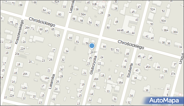 Warszawa, Głubczycka, 27, mapa Warszawy