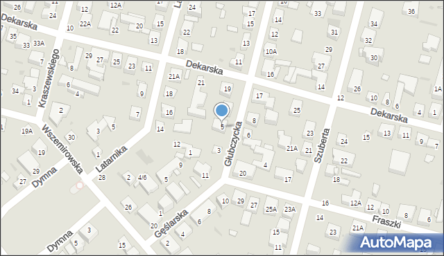 Warszawa, Głubczycka, 5, mapa Warszawy