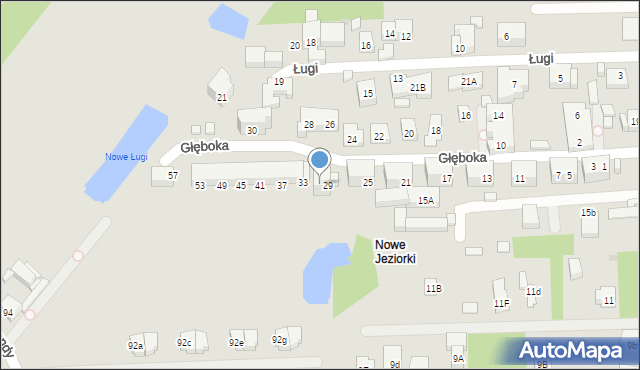 Warszawa, Głęboka, 31, mapa Warszawy