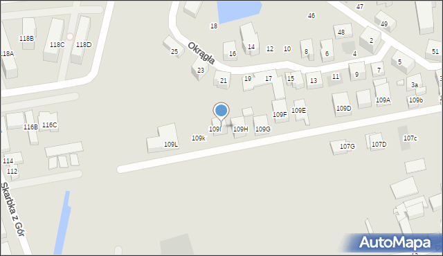 Warszawa, Głębocka, 109J, mapa Warszawy