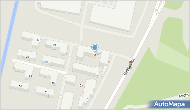 Warszawa, Głębocka, 9a, mapa Warszawy