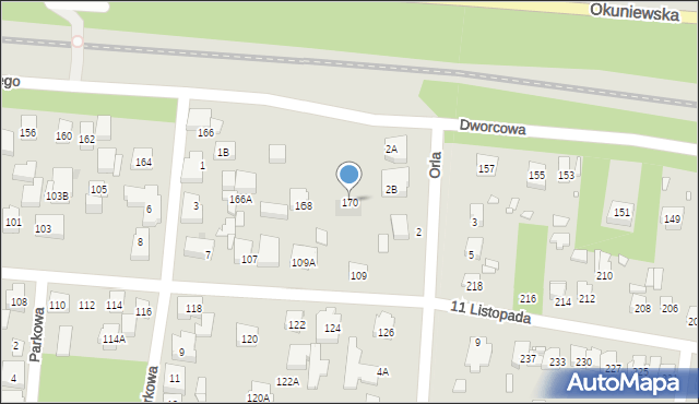 Warszawa, Głowackiego Bartosza, 170, mapa Warszawy