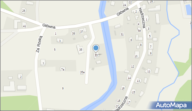 Wda, Główna, 33, mapa Wda