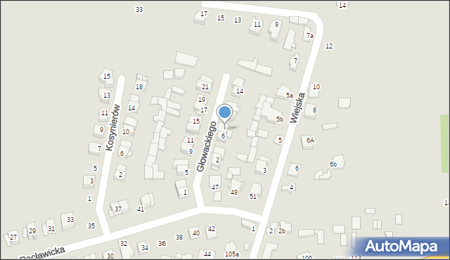 Węgrów, Głowackiego Bartosza, 8, mapa Węgrów