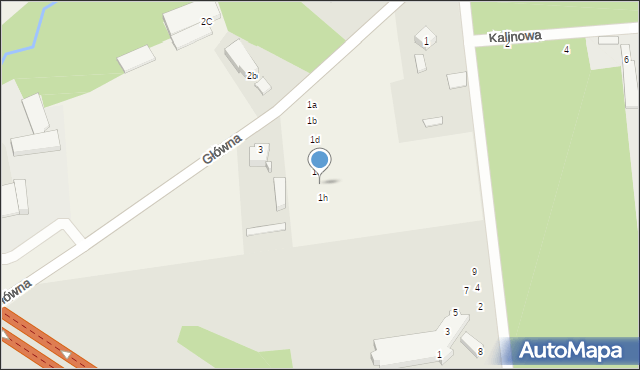 Widzino, Główna, 1g, mapa Widzino