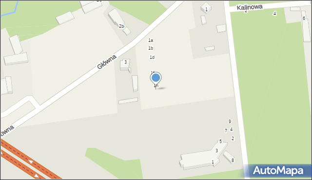 Widzino, Główna, 1j, mapa Widzino