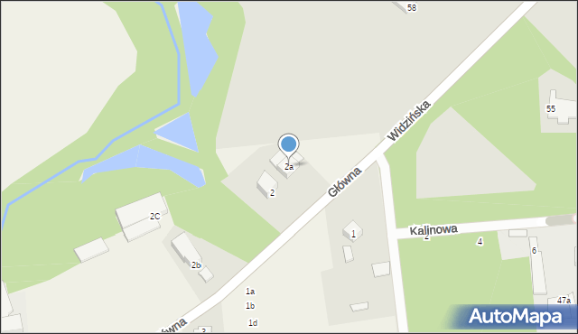 Widzino, Główna, 2a, mapa Widzino
