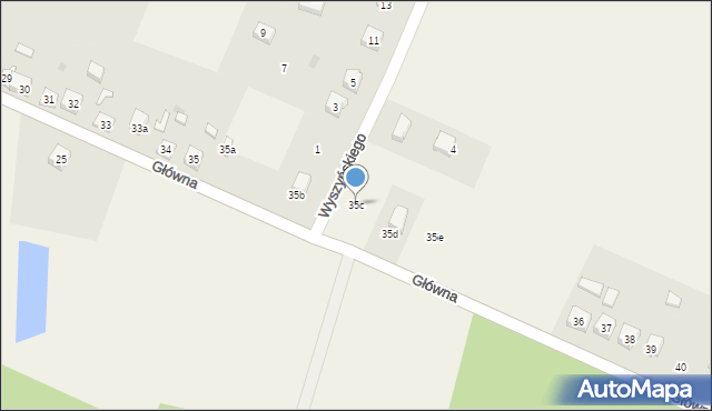 Wiele, Główna, 35c, mapa Wiele