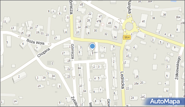 Wieliczka, Głowackiego Bartosza, 1, mapa Wieliczka