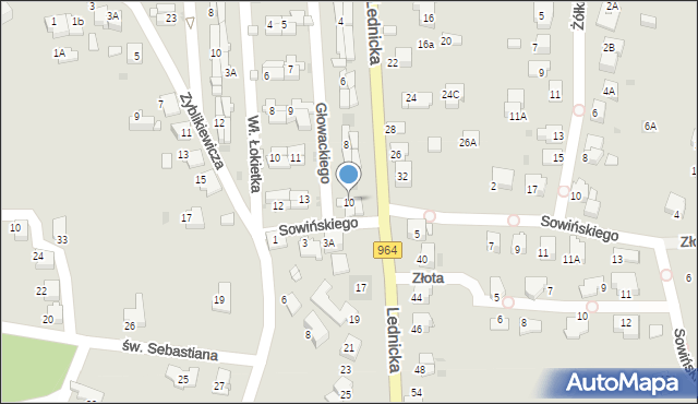 Wieliczka, Głowackiego Bartosza, 10, mapa Wieliczka