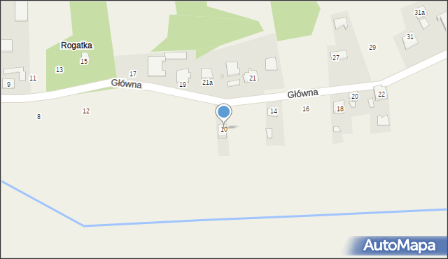 Wierbka, Główna, 10, mapa Wierbka