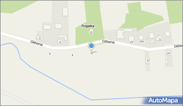 Wierbka, Główna, 12, mapa Wierbka