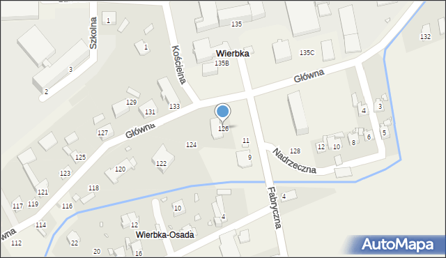 Wierbka, Główna, 126, mapa Wierbka